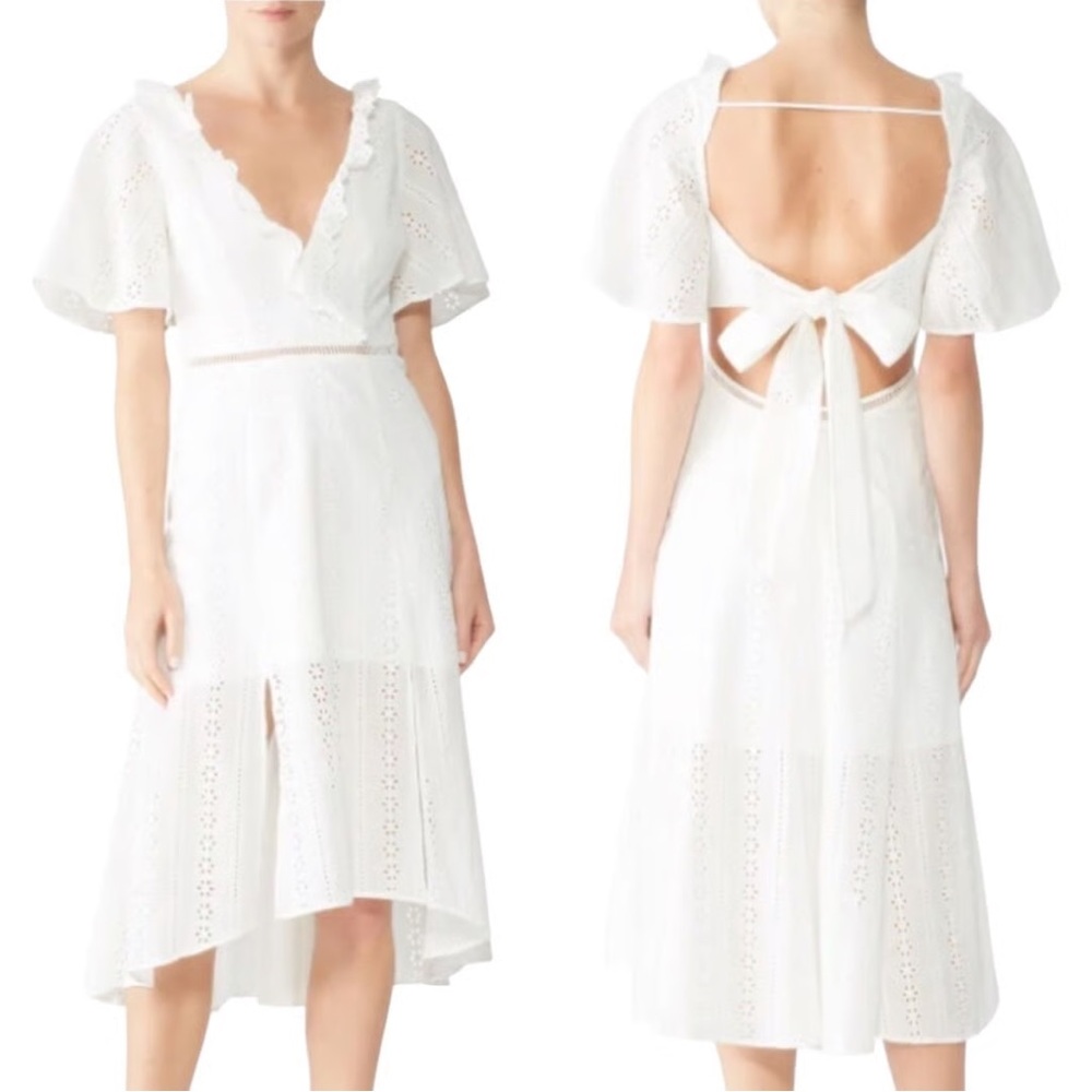 Finders Keepers Elegant White Eyelet Dress NWOT